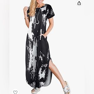 NEW! Short sleeve maxi dress with pockets